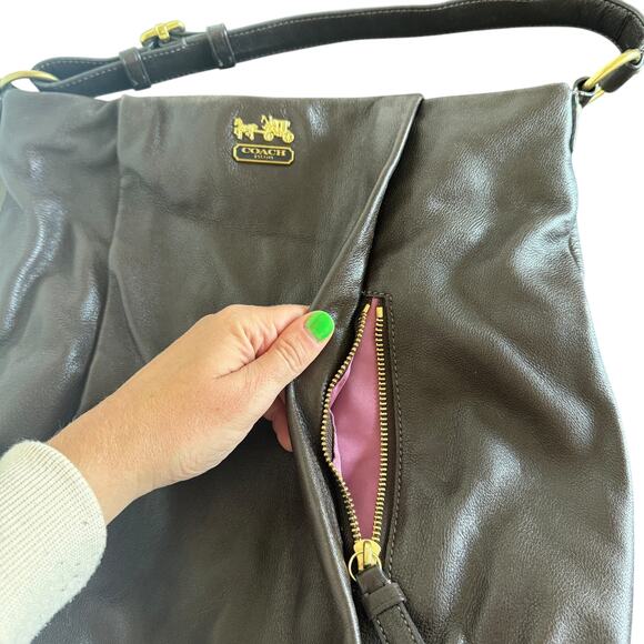 Coach Madison Isabelle Leather Satchel Brown - Picture 4 of 13